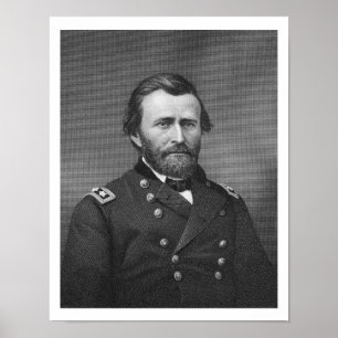 Poster General Ulysses Simpson Grant, gravado após um da