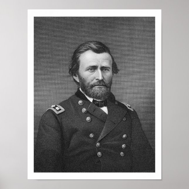 Poster General Ulysses Simpson Grant, gravado após um da (Frente)