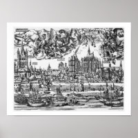 General View of Cologne, 1531 (gravura) (b/w pho