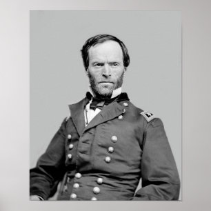 Poster General William Tecumseh Sherman Portrait - 1864