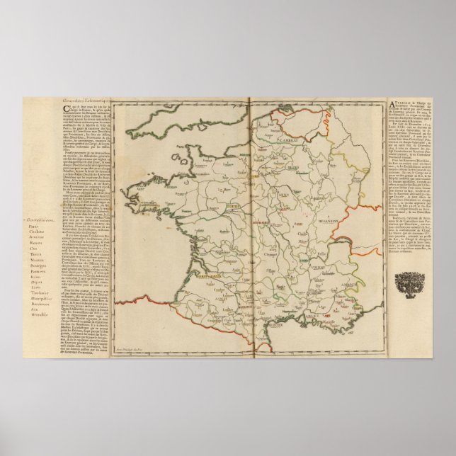 Pôster Generalidades da França (Frente)