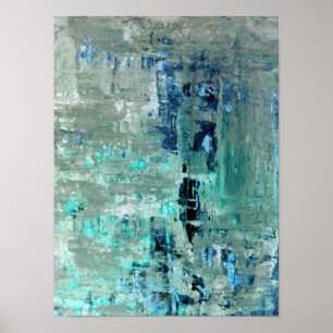 Pôster 'Generous' Turquoise Abstract Art