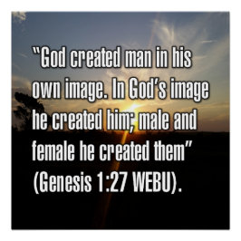 Pôster Gênesis 1:27 WEBU