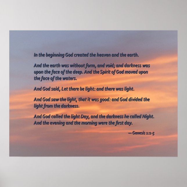 Pôster Gênesis 1-5 No Início (Frente)