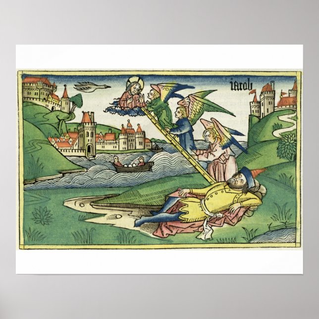 Poster Gênesis 28 10 Escada de Jacob, de Nuremberg (Frente)