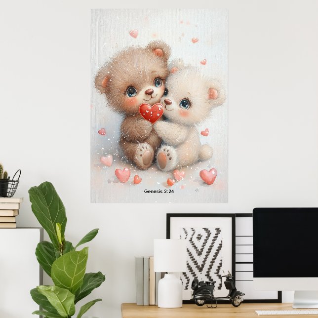 Poster Gênesis 2:24 (Escritório em casa)