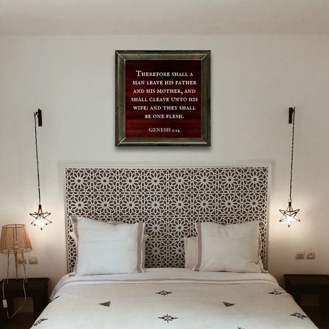 Poster Gênesis 2:24 King James Bíblia Christian (Criador carregado)