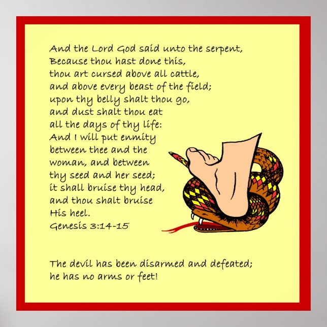 Poster Gênesis 3:14-15 (Frente)