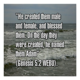 Pôster Gênesis 5:2 WEBU