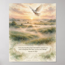 Gênesis 9 3 KJV Appalachian Sunrise White Dove Hun