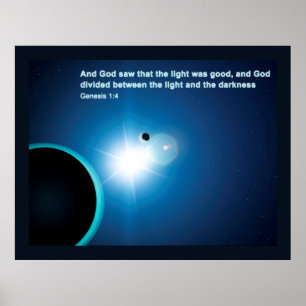 Poster Gênesis - Luz E Escuridão