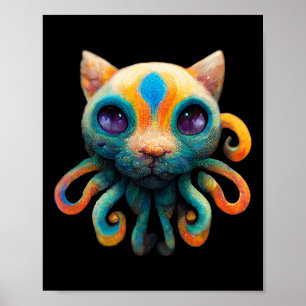 Poster Genética Única De Octopus Gato - Para Vestir No Di