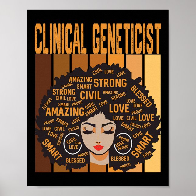 Poster Geneticista Clínico Poderoso Mês da História Negra (Frente)