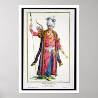 Genghis Khan (c.1162-1227) from 'Receuil des Estam