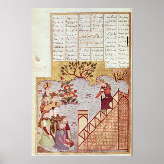 Pôster Genghis Khan endereçando uma congregação (Frente)