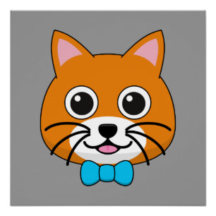 Pôster Gengibre Feliz e Bonito com Papillon