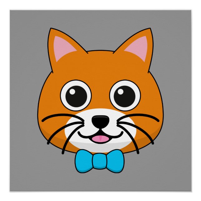 Pôster Gengibre Feliz e Bonito com Papillon (Frente)