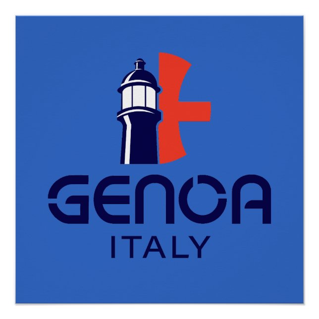 Pôster Gênova Itália Europa (Frente)