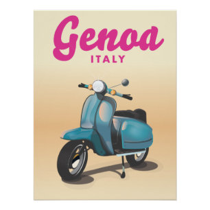 Pôster Gênova Itália scooter