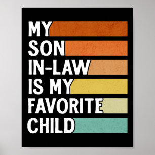 Poster Genro é meu filho favorito engraçado vintage pai