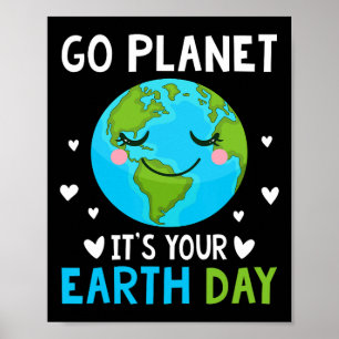 Poster Gentil Dia da Terra Engraçado Meninos Meninos Meni