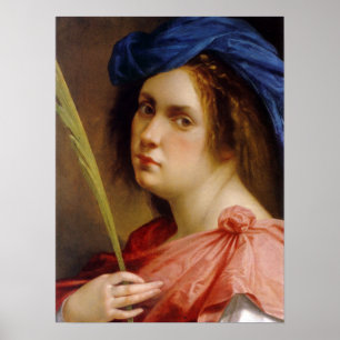 Poster Gentileschi - Autorretrato