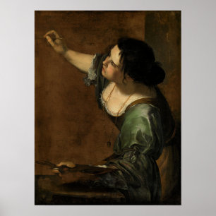 Poster Gentileschi - Autorretrato Alegórico Da Pintura
