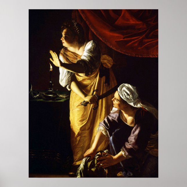 Poster Gentileschi - Judite e Criada (Frente)