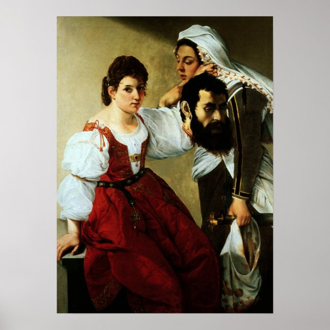 Poster Gentileschi - Judith, Servente Com Cabeça (Frente)