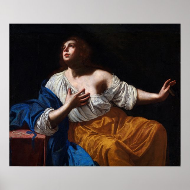 Poster Gentileschi - Magdalene Penitente (Frente)