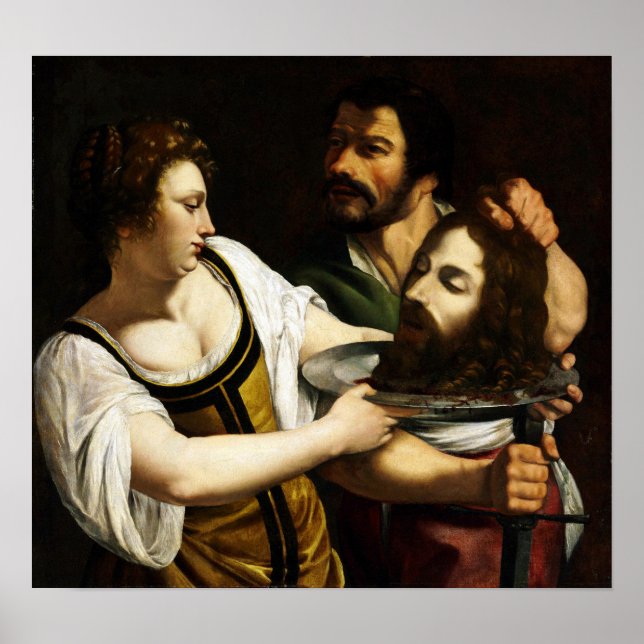 Poster Gentileschi - Salomé Com a Cabeça de João Batista (Frente)