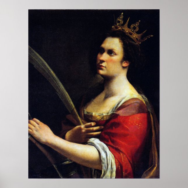 Poster Gentileschi - Santa Catarina 1615 (Frente)