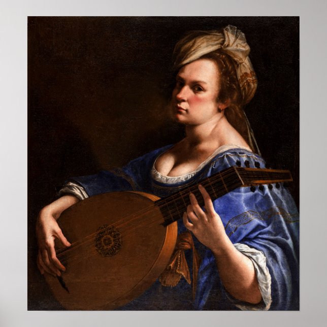 Poster Gentileschi - Self-Portrait As A Lute Player (Frente)