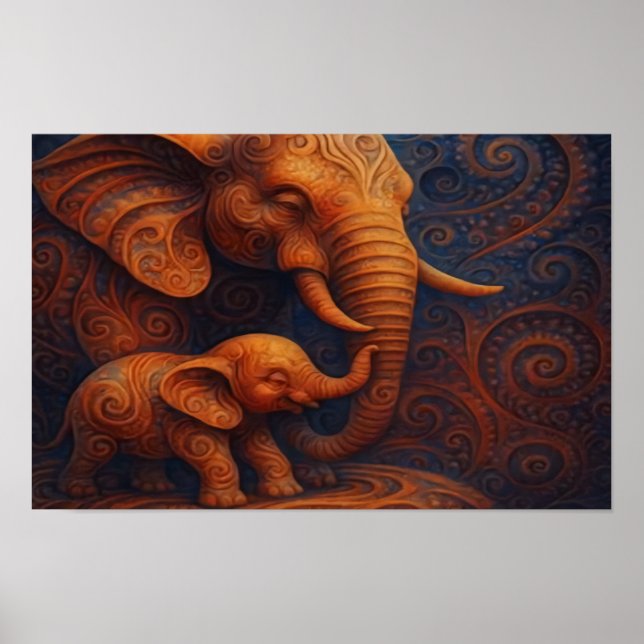 Poster Gentle Elephants  (Frente)