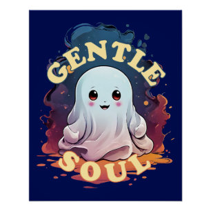 Pôster Gentle Soul Kawaii Ghost