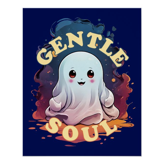 Pôster Gentle Soul Kawaii Ghost (Frente)