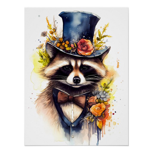 Pôster Gentleman Waschbär (Frente)