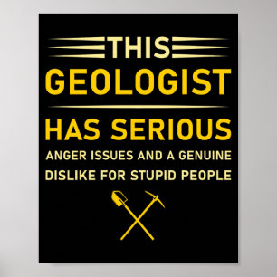 Poster Geologia Ciência da Terra Camiseta Engraçada de Ge