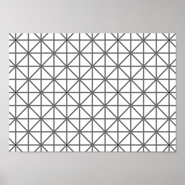 Poster geomet de textura do padrão de fundo de ilusão ópt (Frente)