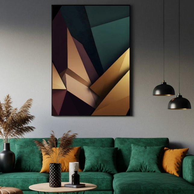 Poster Geometria Abstrata Profunda (Criador carregado)