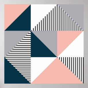 Poster Geometria abstrato colorida