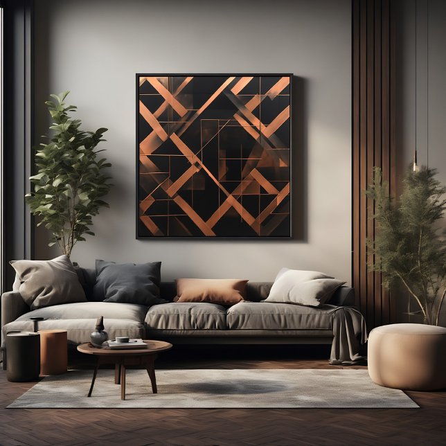 Poster Geometria Âmbar Noturna (Criador carregado)
