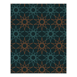 Pôster Geometria Copper Teal
