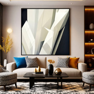 Poster Geometria Cristalina Abstrata