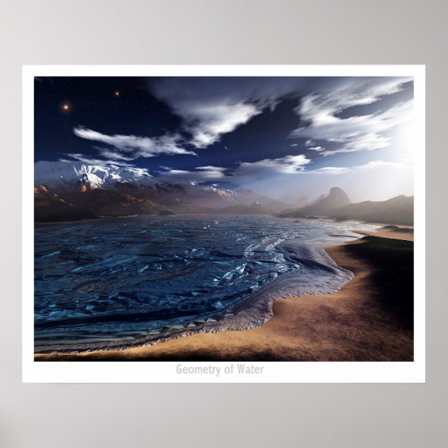 Pôster Geometria da Água (Frente)