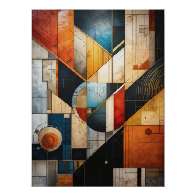 Pôster Geometria da Poster de Abstrato (Frente)