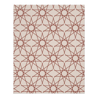 Pôster Geometria da Rosa de Alhambra