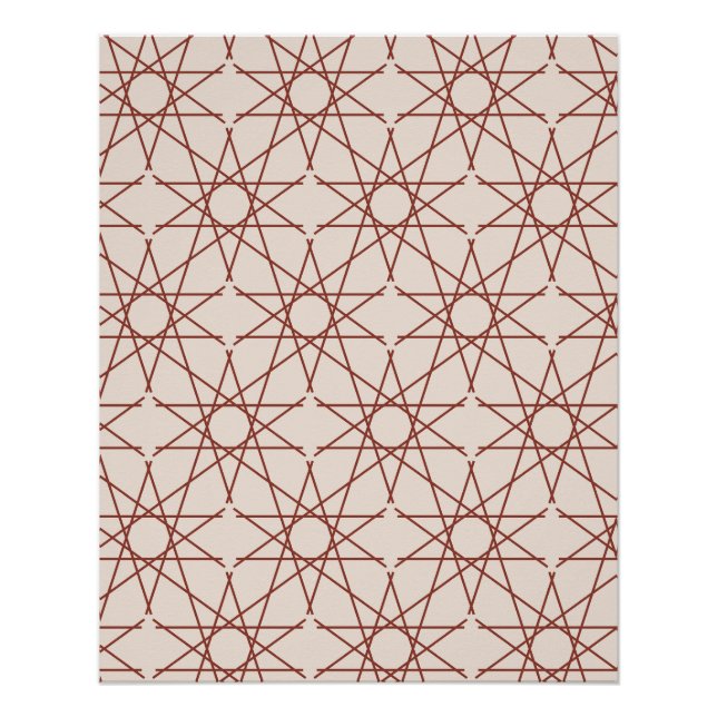 Pôster Geometria da Rosa de Alhambra (Frente)