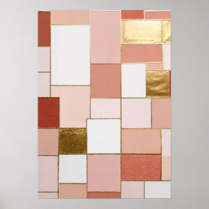 Poster Geometria da Rose Gilded