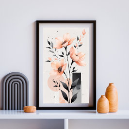 Poster Geometria de Flora Mínima